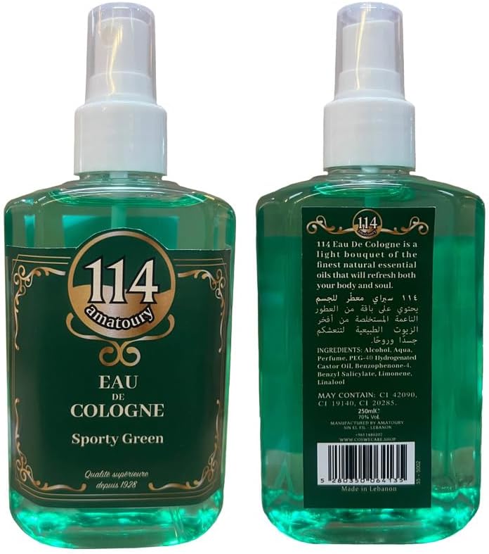 114 Amatoury Sporty Green 250ml EDC for Men