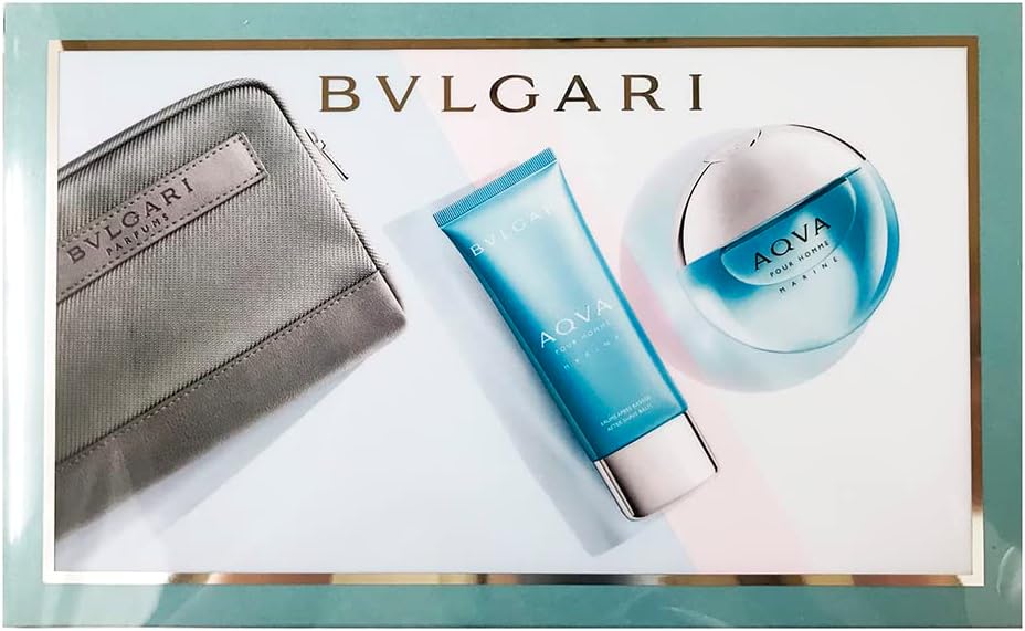 Bvlgari Aqva Pour Homme Set for Men, 100ml EDT, 100ml After Shave